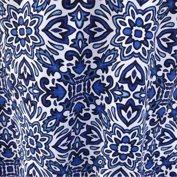 Lands End Tankini Swimsuit RB Top Blouson Blue 4 - Picture 3 of 8